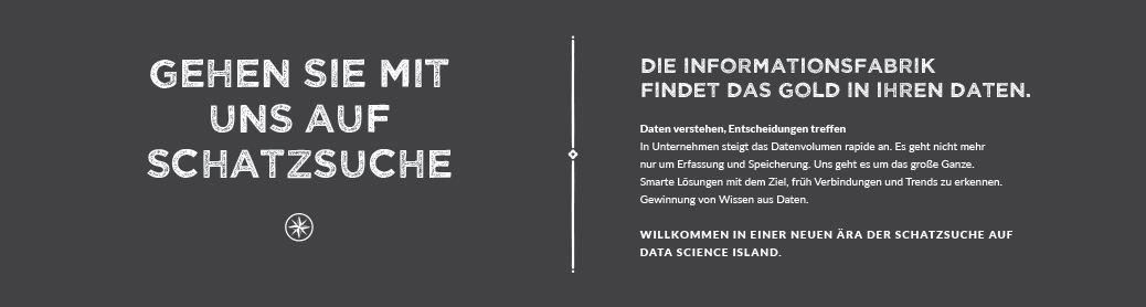 Gehen Sie mit uns auf Schatzsuche * Link zu www.data-science-island.de